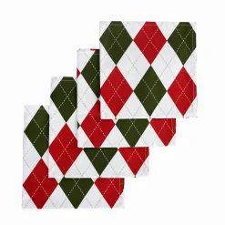 Chefanie Argyle Dinner Napkins (4) Hot