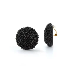 Chefanie Black Caviar Earrings Discount