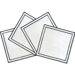 Chefanie Black Trim Cocktail Napkins (4)