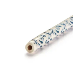 Chefanie Blue & White Ceramic Straws (4)