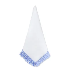 Chefanie Blue & White Fringe Dinner Napkins (4) Best