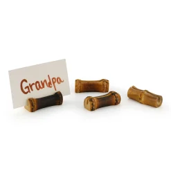 Chefanie Burnt Bamboo Placecard Holders (4) Best