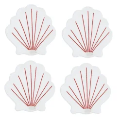 Chefanie Coral Coquilles Cocktail Napkins (4) New
