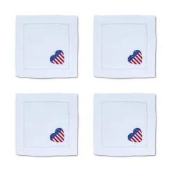 Chefanie Flag Heart Cocktail Napkins (4) Discount