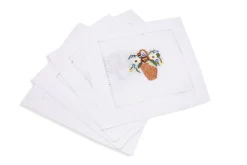 Chefanie Flower Basket Cocktail Napkins (4) Discount