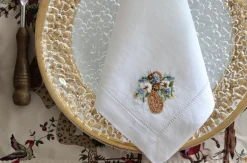 Chefanie Flower Basket Dinner Napkins (4)