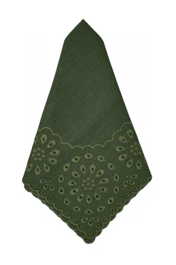 Chefanie Green Eyelet Dinner Napkins (4) Clearance