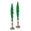 Chefanie Green Feather Candles (2) Outlet