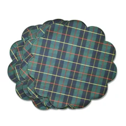 Chefanie Green Plaid Placemats (4) New