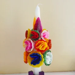 Chefanie Medium Multicolored Flower Candle Sale