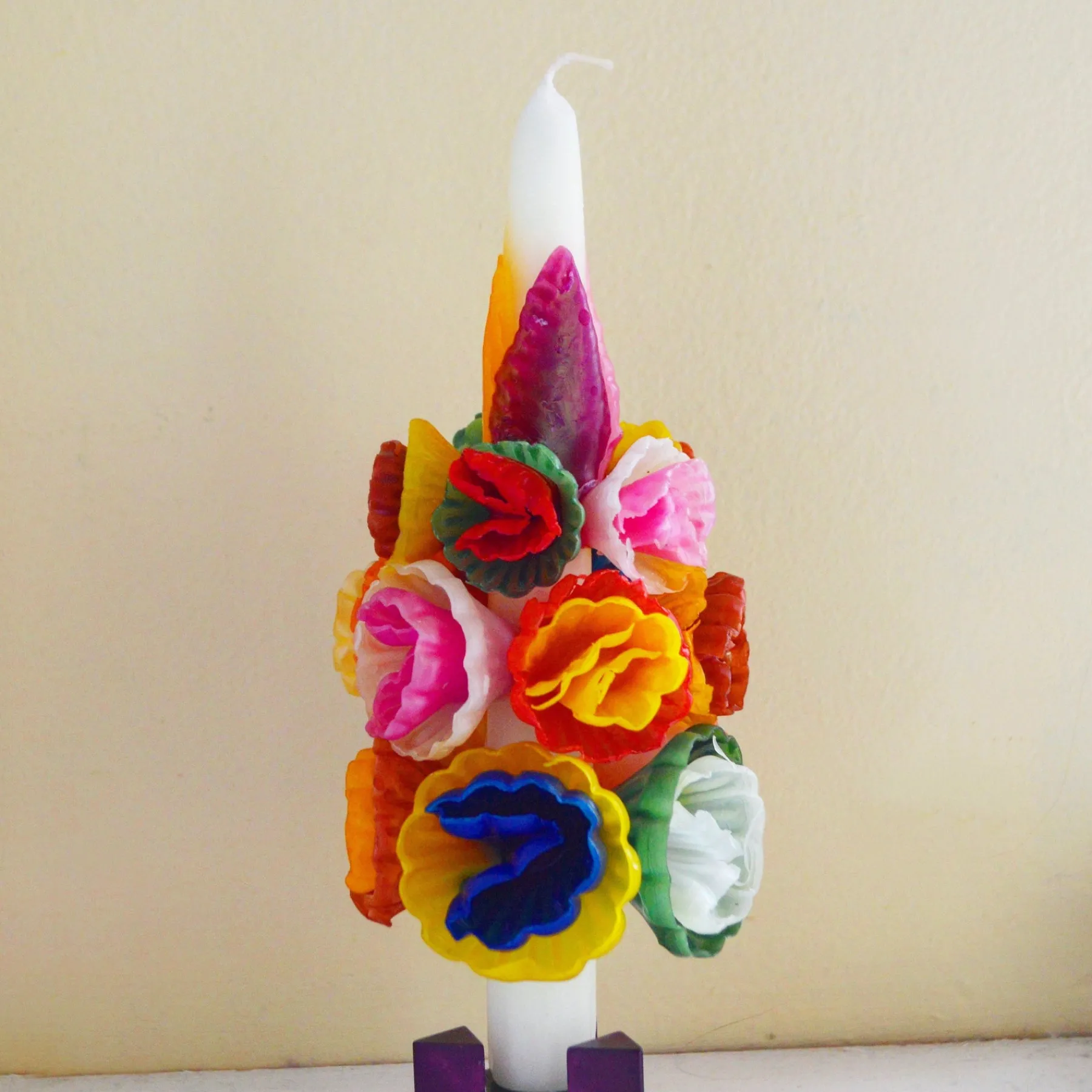 Chefanie Medium Multicolored Flower Candle Sale