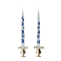 Chefanie Painted Evil Eye Tapers (2) New