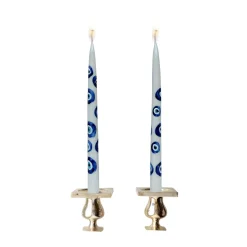 Chefanie Painted Evil Eye Tapers (2) New