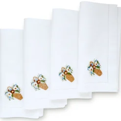 Chefanie Pearl Flower Basket Dinner Napkins (4) Best