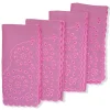 Chefanie Pink Eyelet Dinner Napkins (4) Discount