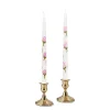 Chefanie Pink Hydrangea Painted Tapers (2) Clearance