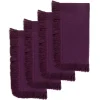Chefanie Purple Fringe Dinner Napkins