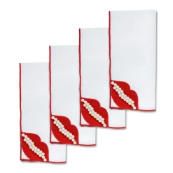 Chefanie Red Lips Dinner Napkins (4) Sale
