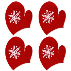 Chefanie Red Mitten Cocktail Napkins (4)