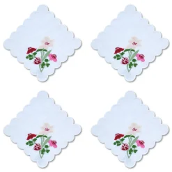 Chefanie Scalloped Flower Cocktail Napkins (4) Sale