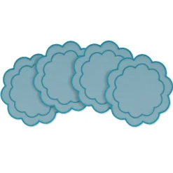 Chefanie Sea Foam Scalloped Cocktail Napkins (4) New