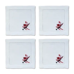 Chefanie Skiing Santa Cocktail Napkins (4) Best