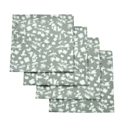 Chefanie Steel Teal Floral Napkins (4) New
