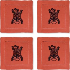 Chefanie Tibetan Tiger Cocktail Napkins (4) Outlet