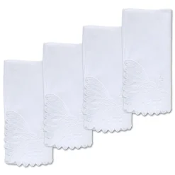 Chefanie White Peacock Dinner Napkins (4) Online