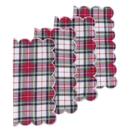 Chefanie White Plaid Napkins (4) Hot