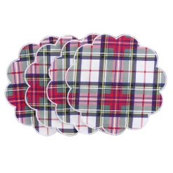 Chefanie White Plaid Placemats (4) Discount