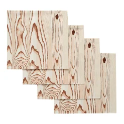 Chefanie White Woodcut Napkins (4) Outlet